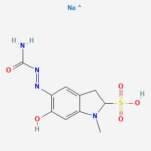 1H-Indole-2-sulfonic acid,5-[(aminocarbonyl)hydrazono]-2,3,5,6-tetrahydro-1-methyl-6-oxo-,monosodium salt - 