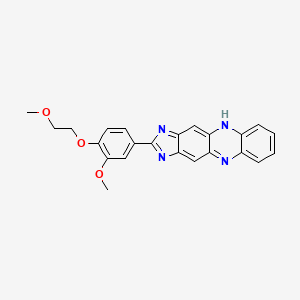 2-(3-Methoxy-4-(2-methoxyethoxy)phenyl)-1H-imidazo(4,5-B)phenazine - 114992-00-6