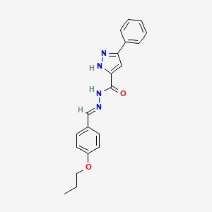 3-phenyl-N'-[(E)-(4-propoxyphenyl)methylidene]-1H-pyrazole-5-carbohydrazide - 