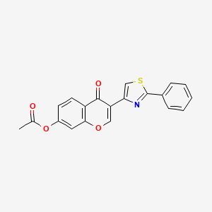 [4-oxo-3-(2-phenyl-1,3-thiazol-4-yl)chromen-7-yl] acetate - 57390-81-5