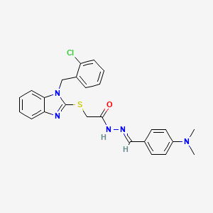 2-{[1-(2-chlorobenzyl)-1H-benzimidazol-2-yl]sulfanyl}-N'-{(E)-[4-(dimethylamino)phenyl]methylidene}acetohydrazide - 