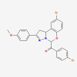 [9-Bromo-2-(4-methoxyphenyl)-1,10b-dihydropyrazolo[1,5-c][1,3]benzoxazin-5-yl](4-bromophenyl)methanone - 303060-98-2