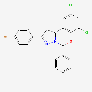 2-(4-Bromophenyl)-7,9-dichloro-5-(4-methylphenyl)-1,10b-dihydropyrazolo[1,5-c][1,3]benzoxazine - 302914-06-3