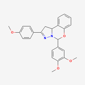 5-(3,4-Dimethoxyphenyl)-2-(4-methoxyphenyl)-1,10b-dihydropyrazolo[1,5-c][1,3]benzoxazine - 303060-75-5