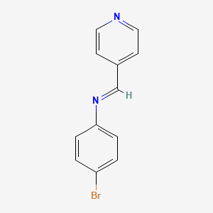 Aniline, 4-bromo-N-(4-pyridylmethylene)- - 