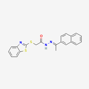 2-(1,3-Benzothiazol-2-ylthio)-N'-(1-(2-naphthyl)ethylidene)acetohydrazide - 