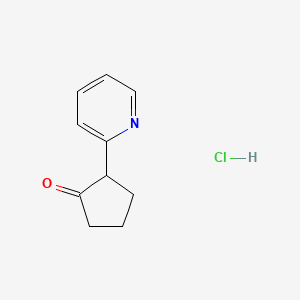 2-(Pyridin-2-yl)cyclopentan-1-one hydrochloride - 