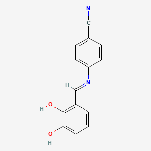 4-[(2,3-Dihydroxybenzylidene)amino]benzonitrile - 