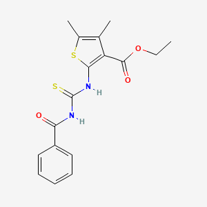 2-(3-Benzoyl-thioureido)-4,5-dimethyl-thiophene-3-carboxylic acid ethyl ester - 