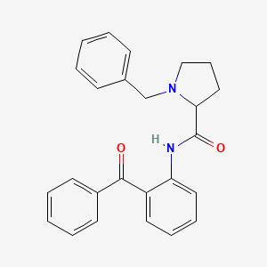 2-Pyrrolidinecarboxamide, N-(2-benzoylphenyl)-1-(phenylmethyl)- - 105112-33-2