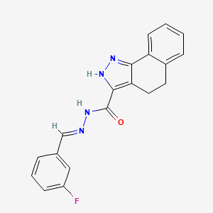 N'-(3-Fluorobenzylidene)-4,5-dihydro-1H-benzo[g]indazole-3-carbohydrazide - 303104-01-0
