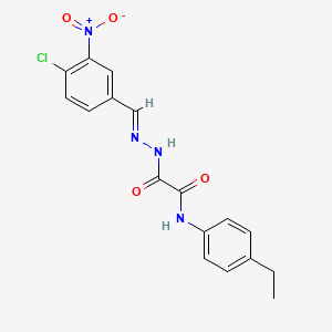 2-(2-(4-Chloro-3-nitrobenzylidene)hydrazino)-N-(4-ethylphenyl)-2-oxoacetamide - 765901-35-7