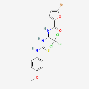 5-Bromo-N-(2,2,2-trichloro-1-(3-(4-methoxyphenyl)thioureido)ethyl)furan-2-carboxamide - 303062-28-4