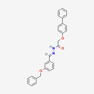 N'-{(E)-[3-(benzyloxy)phenyl]methylidene}-2-(biphenyl-4-yloxy)acetohydrazide - 328911-20-2