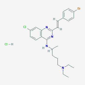 N4-(2-(4-Bromostyryl)-7-chloroquinazolin-4-yl)-N1,N1-diethylpentane-1,4-diamine hydrochloride - 