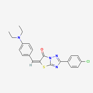 (5E)-2-(4-chlorophenyl)-5-[4-(diethylamino)benzylidene][1,3]thiazolo[3,2-b][1,2,4]triazol-6(5H)-one - 