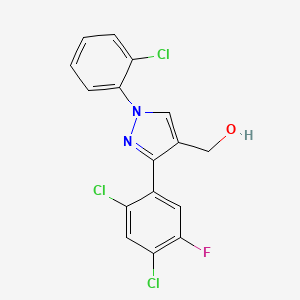 (3-(2,4-Dichloro-5-fluorophenyl)-1-(2-chlorophenyl)-1H-pyrazol-4-YL)methanol - 618441-95-5