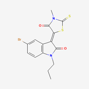 5-(5-Bromo-2-oxo-1-propylindolin-3-ylidene)-3-methyl-2-thioxothiazolidin-4-one - 617695-02-0