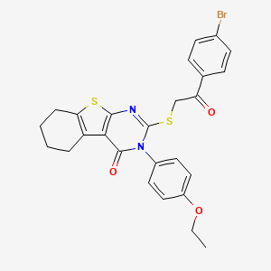 2-{[2-(4-bromophenyl)-2-oxoethyl]sulfanyl}-3-(4-ethoxyphenyl)-5,6,7,8-tetrahydro[1]benzothieno[2,3-d]pyrimidin-4(3H)-one - 497240-79-6