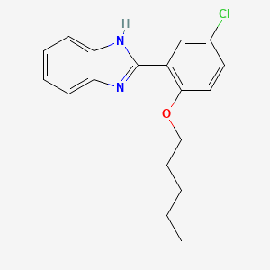1H-Benzimidazole, 2-[5-chloro-2-(pentyloxy)phenyl]- - 62871-20-9