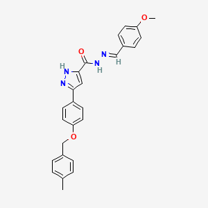 N'-(4-Methoxybenzylidene)-5-(4-((4-methylbenzyl)oxy)phenyl)-1H-pyrazole-3-carbohydrazide - 634896-64-3