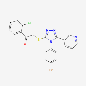 2-[[4-(4-bromophenyl)-5-pyridin-3-yl-1,2,4-triazol-3-yl]sulfanyl]-1-(2-chlorophenyl)ethanone - 577765-88-9