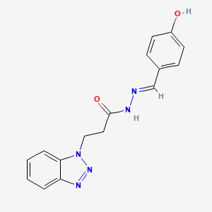 3-(1H-benzotriazol-1-yl)-N'-[(E)-(4-hydroxyphenyl)methylidene]propanehydrazide - 478530-52-8