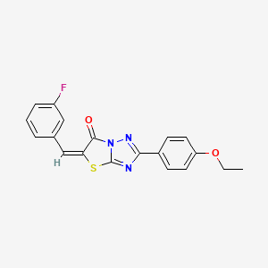 (5E)-2-(4-ethoxyphenyl)-5-(3-fluorobenzylidene)[1,3]thiazolo[3,2-b][1,2,4]triazol-6(5H)-one - 606955-37-7