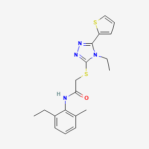N-(2-Ethyl-6-methylphenyl)-2-{[4-ethyl-5-(2-thienyl)-4H-1,2,4-triazol-3-YL]sulfanyl}acetamide - 557755-51-8