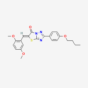 (5Z)-2-(4-butoxyphenyl)-5-(2,5-dimethoxybenzylidene)[1,3]thiazolo[3,2-b][1,2,4]triazol-6(5H)-one - 618073-64-6