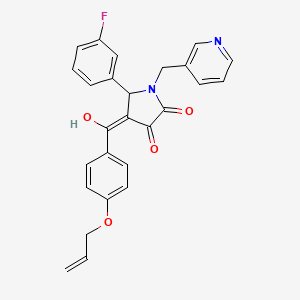 4-(4-(Allyloxy)benzoyl)-5-(3-fluorophenyl)-3-hydroxy-1-(pyridin-3-ylmethyl)-1H-pyrrol-2(5H)-one - 618074-08-1