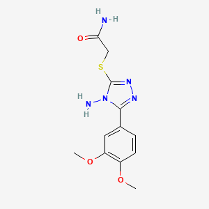 2-((4-Amino-5-(3,4-dimethoxyphenyl)-4H-1,2,4-triazol-3-yl)thio)acetamide - 575461-59-5