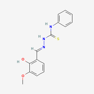 1-[(E)-(2-hydroxy-3-methoxyphenyl)methylideneamino]-3-phenylthiourea - 128742-31-4