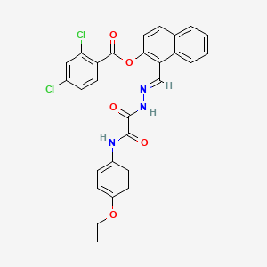 [1-[(E)-[[2-(4-ethoxyanilino)-2-oxoacetyl]hydrazinylidene]methyl]naphthalen-2-yl] 2,4-dichlorobenzoate - 