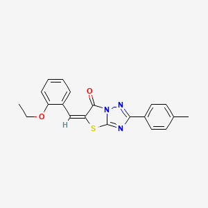 (5E)-5-(2-ethoxybenzylidene)-2-(4-methylphenyl)[1,3]thiazolo[3,2-b][1,2,4]triazol-6(5H)-one - 606954-25-0