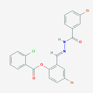 4-Bromo-2-(2-(3-bromobenzoyl)carbohydrazonoyl)phenyl 2-chlorobenzoate - 769150-46-1