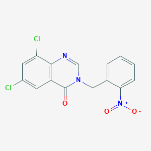 6,8-Dichloro-3-(2-nitrobenzyl)-4(3H)-quinazolinone - 618443-52-0