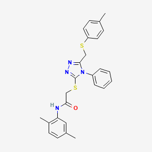 N-(2,5-Dimethylphenyl)-2-[(5-{[(4-methylphenyl)sulfanyl]methyl}-4-phenyl-4H-1,2,4-triazol-3-YL)sulfanyl]acetamide - 539808-43-0