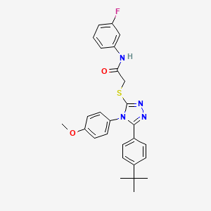 2-{[5-(4-tert-butylphenyl)-4-(4-methoxyphenyl)-4H-1,2,4-triazol-3-yl]sulfanyl}-N-(3-fluorophenyl)acetamide - 