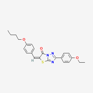 (5E)-5-(4-butoxybenzylidene)-2-(4-ethoxyphenyl)[1,3]thiazolo[3,2-b][1,2,4]triazol-6(5H)-one - 606954-99-8