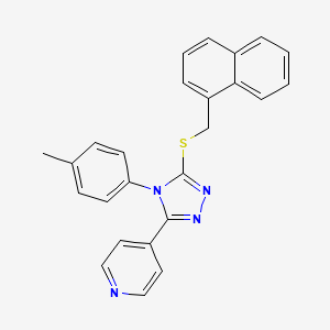 4-(4-(4-Methylphenyl)-5-((1-naphthylmethyl)thio)-4H-1,2,4-triazol-3-YL)pyridine - 738592-83-1
