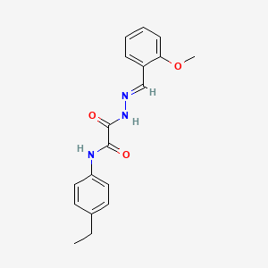 N-(4-Ethylphenyl)-2-(2-(2-methoxybenzylidene)hydrazino)-2-oxoacetamide - 767335-70-6