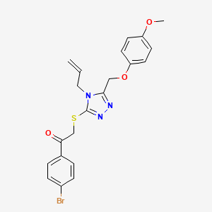 2-({4-Allyl-5-[(4-methoxyphenoxy)methyl]-4H-1,2,4-triazol-3-YL}sulfanyl)-1-(4-bromophenyl)ethanone - 618441-21-7