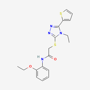 N-(2-ethoxyphenyl)-2-{[4-ethyl-5-(thiophen-2-yl)-4H-1,2,4-triazol-3-yl]sulfanyl}acetamide - 566895-41-8
