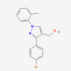 (3-(4-Bromophenyl)-1-O-tolyl-1H-pyrazol-4-YL)methanol - 618441-83-1