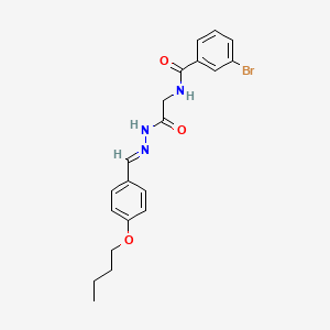 3-Bromo-N-(2-(2-(4-butoxybenzylidene)hydrazino)-2-oxoethyl)benzamide - 769143-35-3