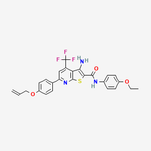 6-[4-(allyloxy)phenyl]-3-amino-N-(4-ethoxyphenyl)-4-(trifluoromethyl)thieno[2,3-b]pyridine-2-carboxamide - 609794-50-5