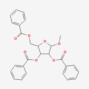 (3,4-Dibenzoyloxy-5-methoxyoxolan-2-yl)methyl benzoate - 42793-97-5