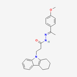 N-[(E)-1-(4-methoxyphenyl)ethylideneamino]-3-(1,2,3,4-tetrahydrocarbazol-9-yl)propanamide - 612047-96-8