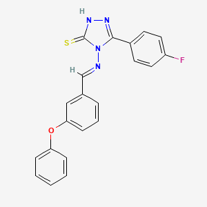 5-(4-Fluorophenyl)-4-((3-phenoxybenzylidene)amino)-4H-1,2,4-triazole-3-thiol - 587006-69-7